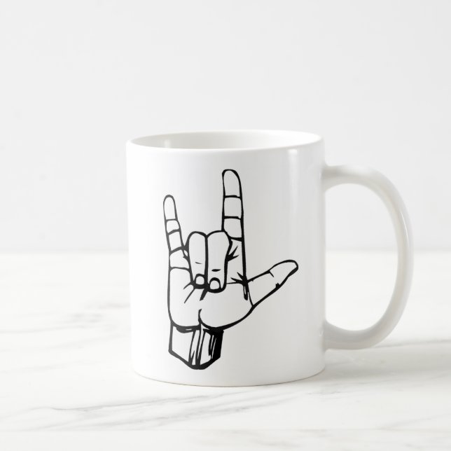 American Sign Language - I Love You Coffee Mug (Right)