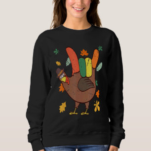 American Sign Language I Love You Thanksgiving Tur Sweatshirt