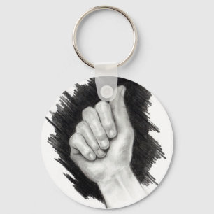 AMERICAN SIGN LANGUAGE: LETTER A KEY RING