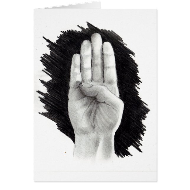 AMERICAN SIGN LANGUAGE LETTER "B" (Front)