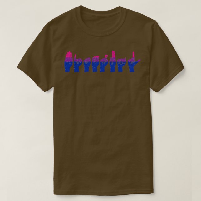 American Sign Language Lgbtq Asl Deaf T-Shirt (Design Front)