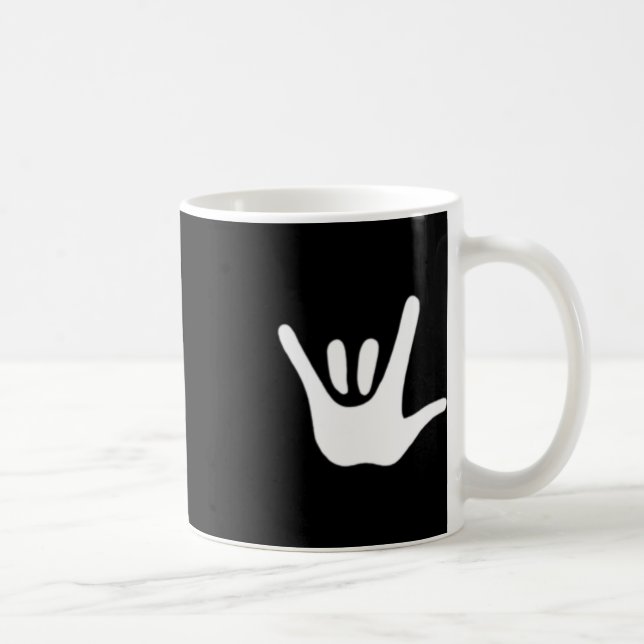 American Sign Language Love ASL Deaf Awareness  Coffee Mug (Right)