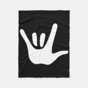 American Sign Language Love Asl Deaf Awareness Fleece Blanket