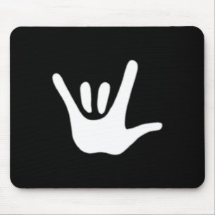 American Sign Language Love Asl Deaf Awareness Mouse Pad