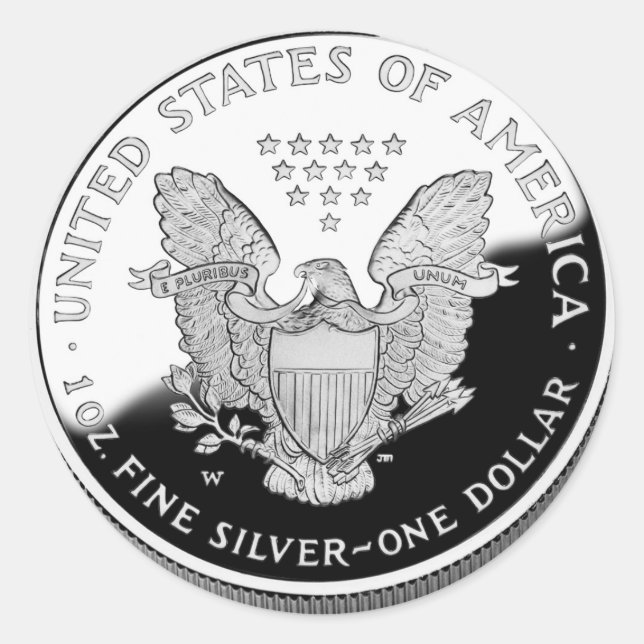American Silver Eagle 1 Dollar Classic Round Sticker (Front)