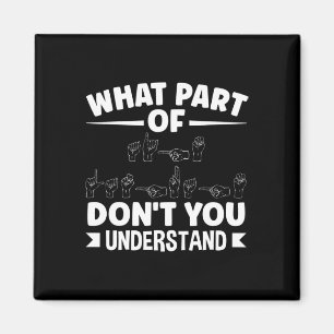 American Sing Language ASL Teacher ASL Alphabet Pu Magnet