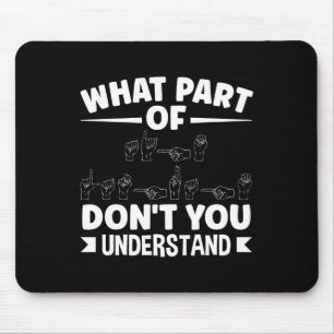 American Sing Language ASL Teacher ASL Alphabet Pu Mouse Pad