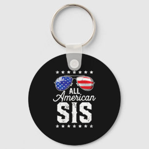 American sis 4th of july family matching key ring