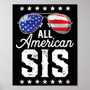 American Sis 4th Of July Family Matching Sungles Poster
