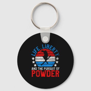 American Ski Shirt Funny Skier & Skiing Lover Key Ring