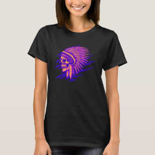 American Skull Native Indian Eagle Chief 2 T-Shirt