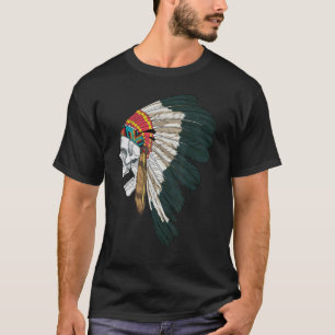 American Skull Native Indian Eagle Chief T-Shirt