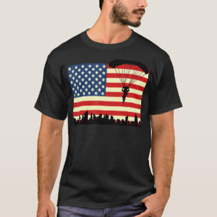 American Skydiver Parachutist Skydive Parachute U T-Shirt