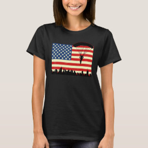 American Skydiver  Parachutist Skydive Parachute U T-Shirt