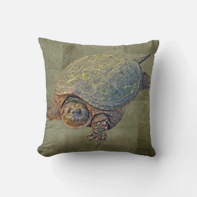 American Snapping Turtle - Chelydra rossignonii Cushion (Front)