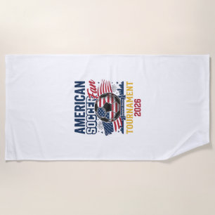 American Soccer Fan Tournament 2026 Vintage Shirt Beach Towel