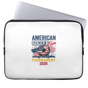 American Soccer Fan Tournament 2026 Vintage Shirt Laptop Sleeve