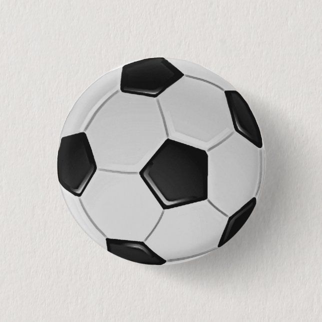 American Soccer or Association Football 3 Cm Round Badge (Front)