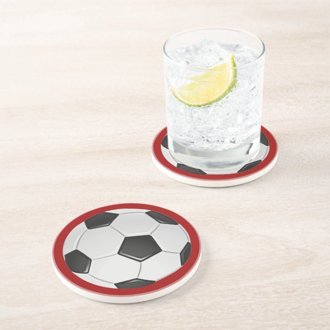 American Soccer or Association Football Ball Coaster (Side)
