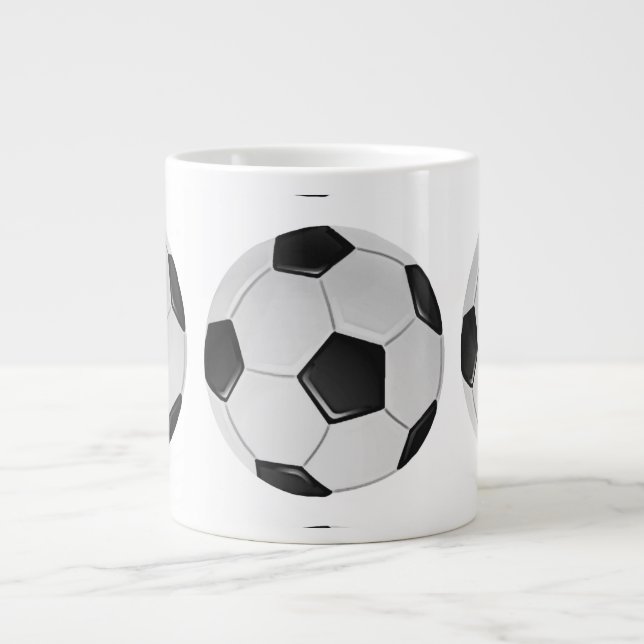 American Soccer or Association Football Ball Large Coffee Mug (Front)