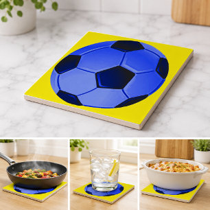 American Soccer or Association Football Ceramic Tile