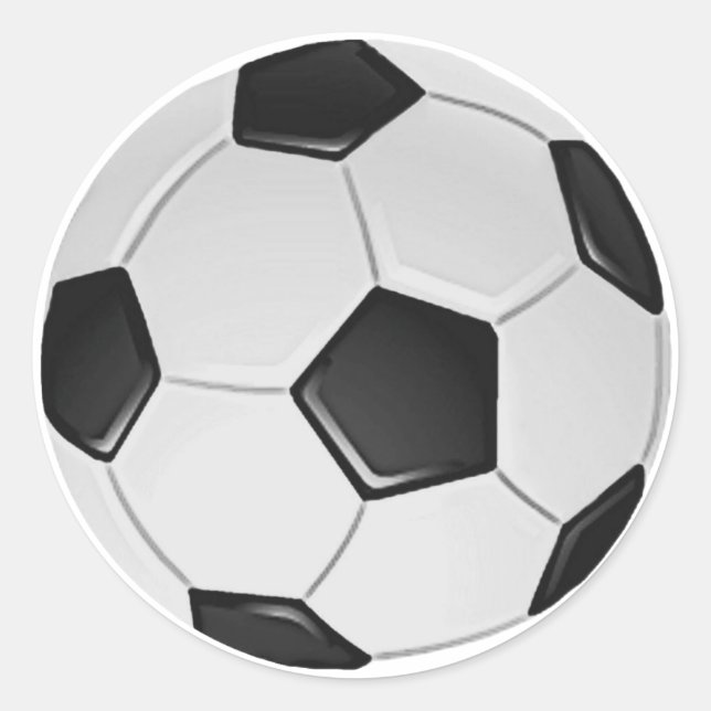 American Soccer or Association Football Classic Round Sticker (Front)