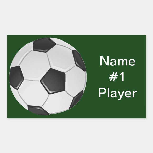 American Soccer or Association Football Rectangular Sticker (Front)