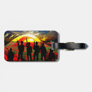 American Soldier American Flag In Honour Luggage Tag