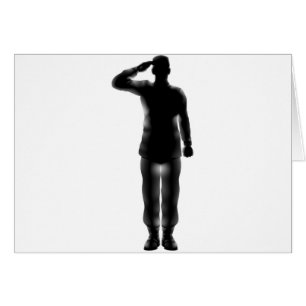 American soldier saluting silhouette