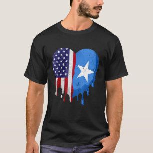 American Somali Heritage Month Somalia Flag Heart T-Shirt