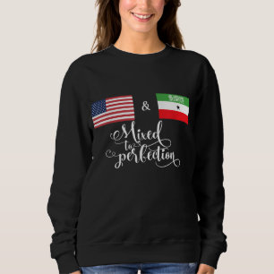 American + Somaliland Mixed To Perfection Flag Sweatshirt