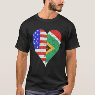 American South African Flag Heart T-Shirt