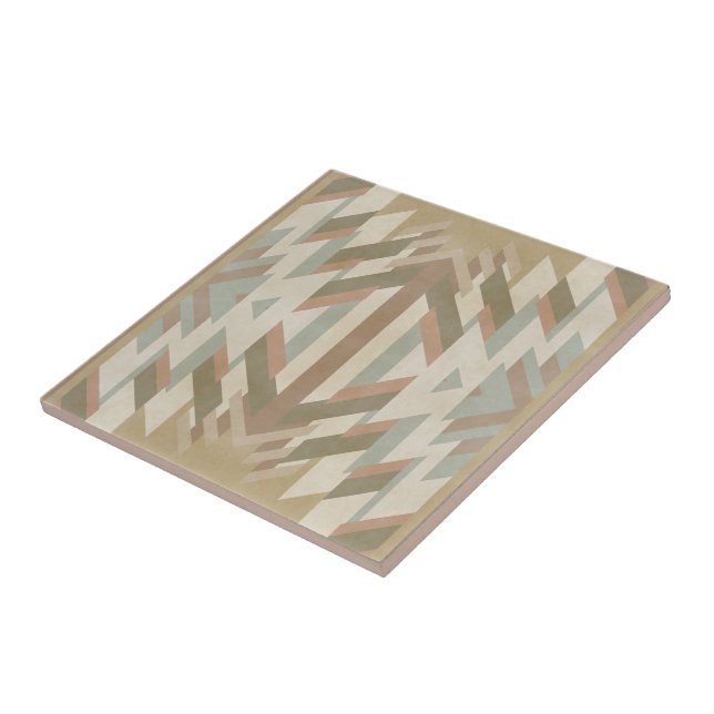 American Southwest Desert Colours Inspired Artwork Ceramic Tile (Side)