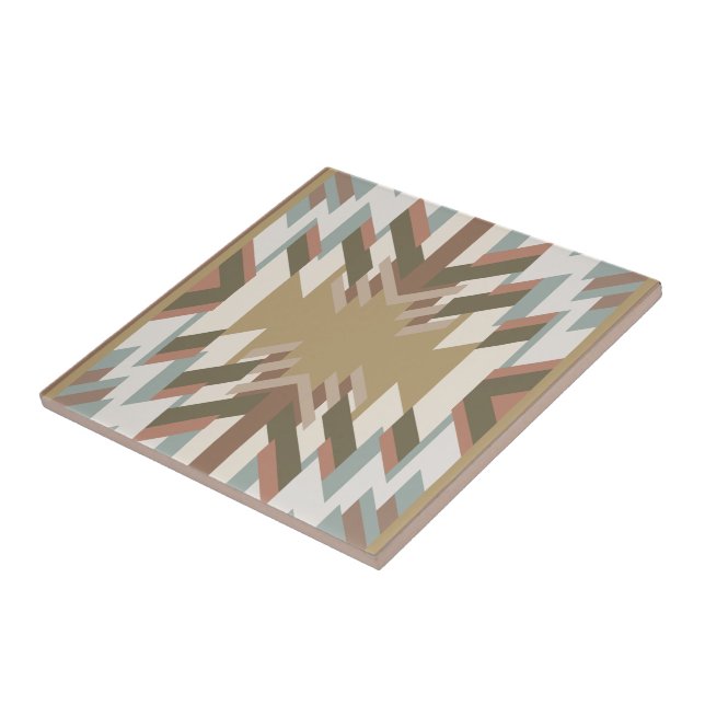 American Southwest Desert Colours Inspired Design  Ceramic Tile (Side)