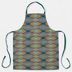 American Southwest Patterned Art And Earthy Colors Apron