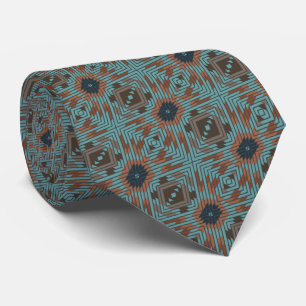 American Southwest Tribal Patterned Art And Colors Tie