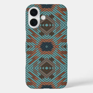 American Southwest Tribal Patterned Art And Colour iPhone 16 Case