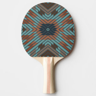 American Southwest Tribal Patterned Art And Colour Ping Pong Paddle