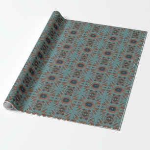 American Southwest Tribal Patterned Art And Colour Wrapping Paper