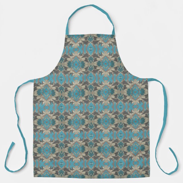 American Southwestern Patterned Art And Colours Apron (Front)