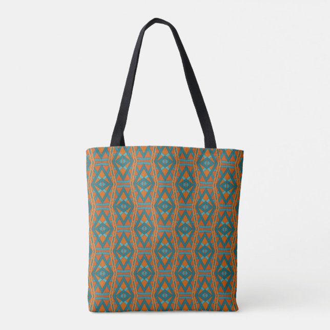 American Southwestern Style Pattern And Colors Art Tote Bag (Back)