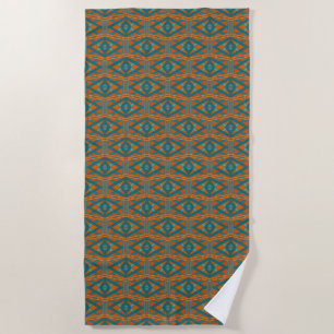 American Southwestern Style Pattern And Colours Ar Beach Towel