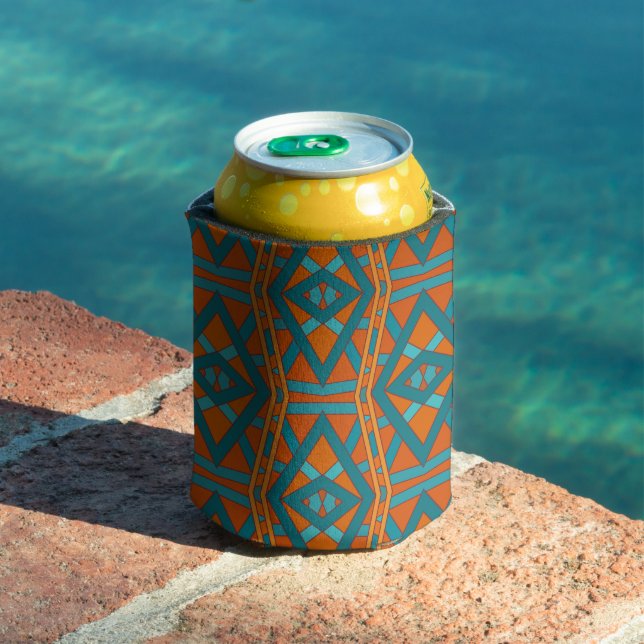 American Southwestern Style Pattern And Colours Ar Can Cooler (In Situ Pool)
