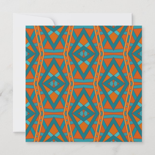 American Southwestern Style Pattern And Colours Ar Card (Front)