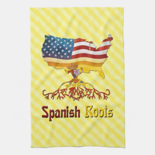 American Spanish Roots Tea Towel