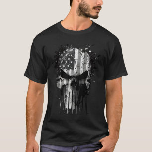 American Spartan Reaper Themed USA Flag National P T-Shirt