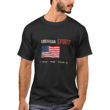 American Spirit Bold Free Proud USA Flag Patriotic