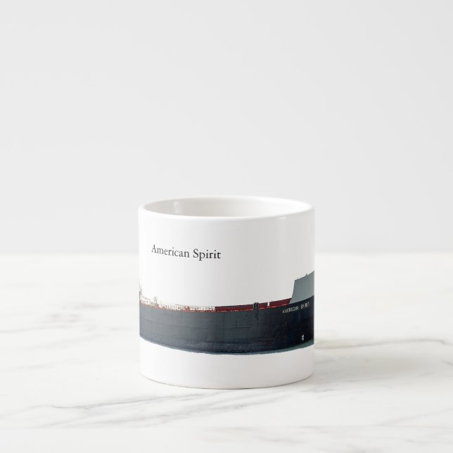 American Spirit cutout espresso mug (Front)