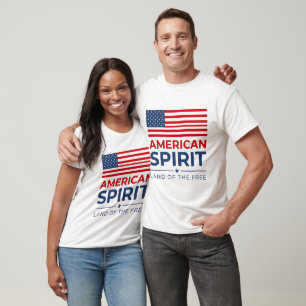 American Spirit – Land of the Free Patriotic USA T-Shirt