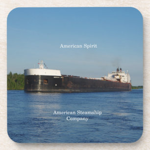 American Spirit set of 6 hard plastic coasters